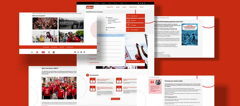 Vlaams ABVV, screenshots website